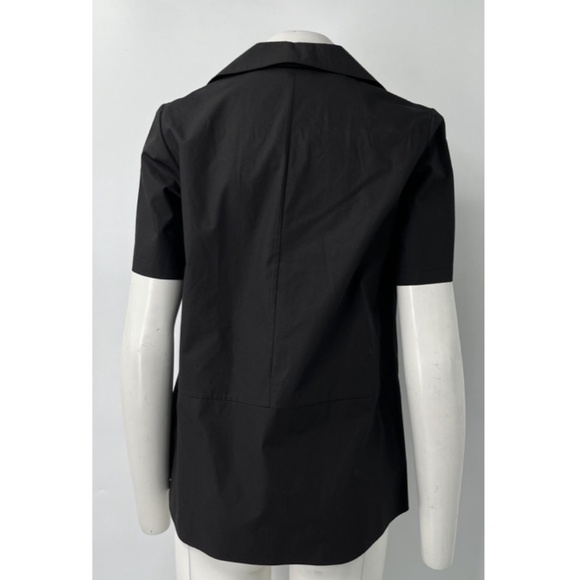 Narciso Rodriguez Black Cotton Short Sleeve Button-Up Shirt sz 40 - Picture 3 of 5
